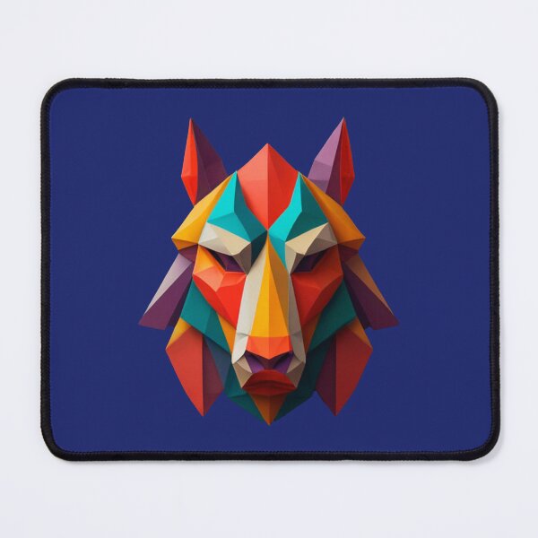 Item preview, A traditional devil mask, origami, horse vector art designed and sold by VugArtShop.