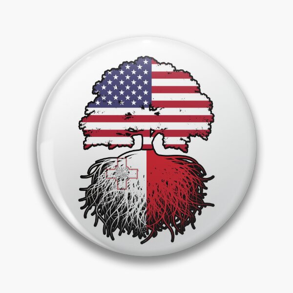 Item preview, Malta Maltese American USA United States America Tree Roots Flag designed and sold by FlagX.