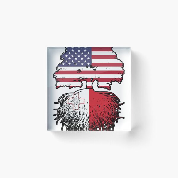 Item preview, Malta Maltese American USA United States America Tree Roots Flag designed and sold by FlagX.