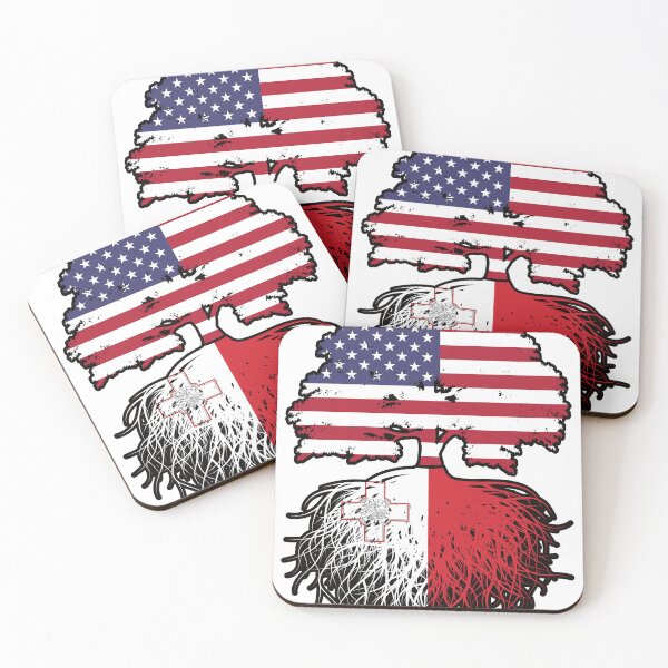 Item preview, Malta Maltese American USA United States America Tree Roots Flag designed and sold by FlagX.