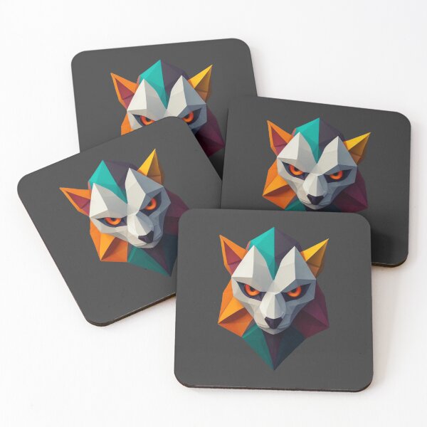 Item preview, A traditional devil mask, origami, lemur vector art designed and sold by VugArtShop.