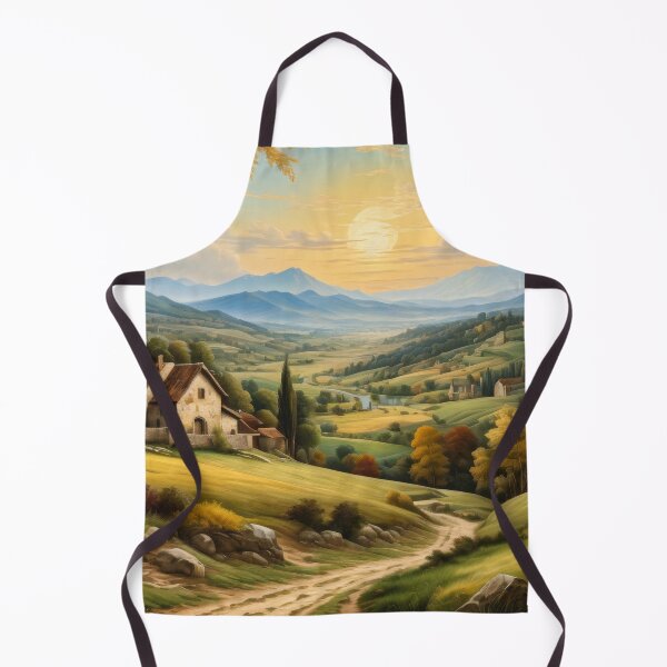 Item preview, Rustic Landscape Oil Painting, Vintage Nature Art Print designed and sold by tarzbol.