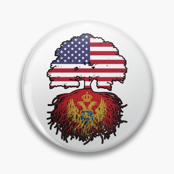 Item preview, Montenegro Montenegrin American USA United States America Tree Roots Flag designed and sold by FlagX.