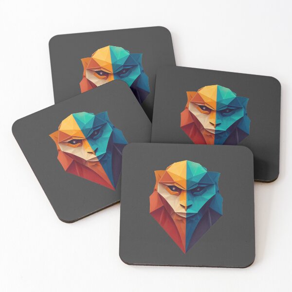 Item preview, A traditional devil mask, origami, monkey vector art designed and sold by VugArtShop.