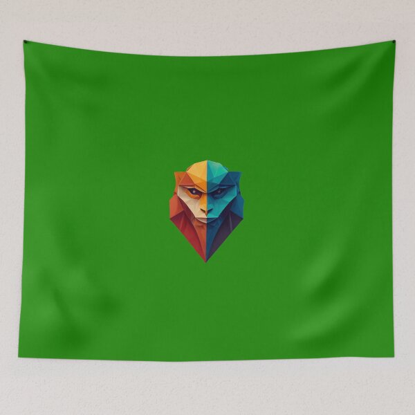 Item preview, A traditional devil mask, origami, monkey vector art designed and sold by VugArtShop.