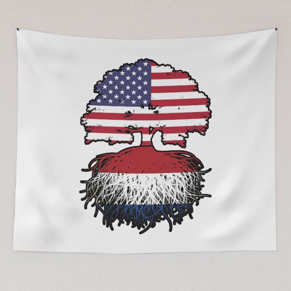 Item preview, Netherlands Dutch American USA United States America Tree Roots Flag designed and sold by FlagX.