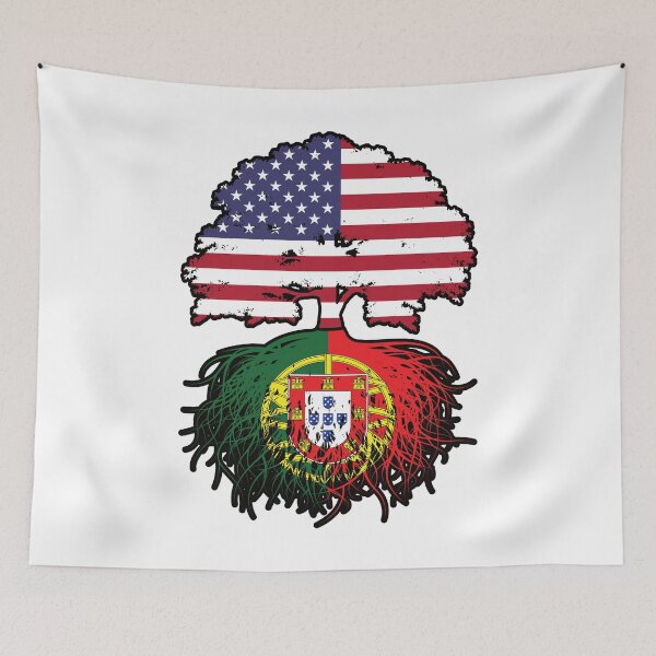 Item preview, Portugal Portuguese American USA United States America Tree Roots Flag designed and sold by FlagX.
