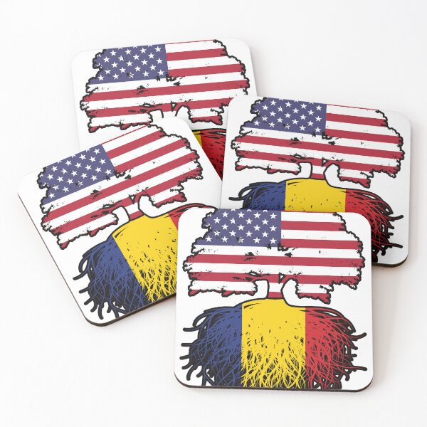 Item preview, Romania Romanian American USA United States America Tree Roots Flag designed and sold by FlagX.