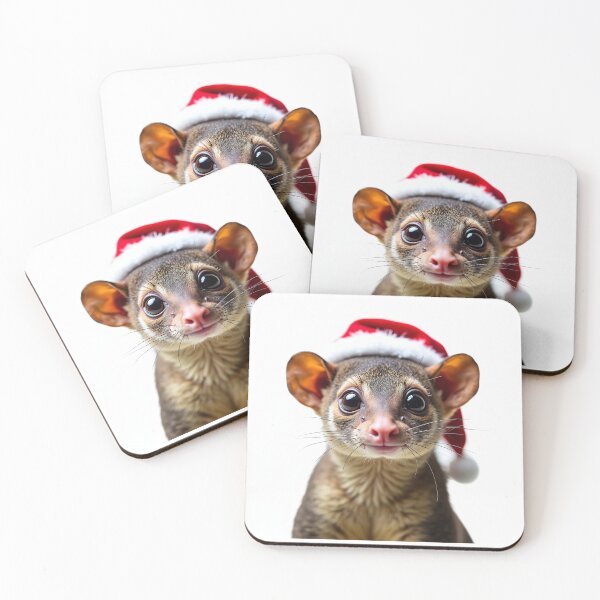 Item preview, Funny Kinkajou Wearing Christmas Hat designed and sold by LazyOwlStore.