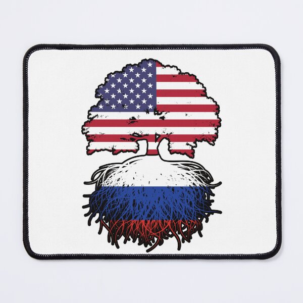 Item preview, Russia Russian American USA United States America Tree Roots Flag designed and sold by FlagX.