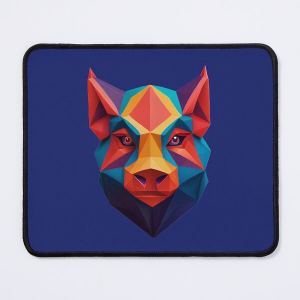 Item preview, A traditional devil mask, origami, pig vector art designed and sold by VugArtShop.