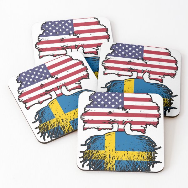 Item preview, Sweden Swedish American USA United States America Tree Roots Flag designed and sold by FlagX.