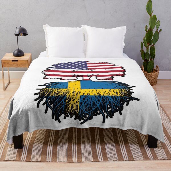 Item preview, Sweden Swedish American USA United States America Tree Roots Flag designed and sold by FlagX.