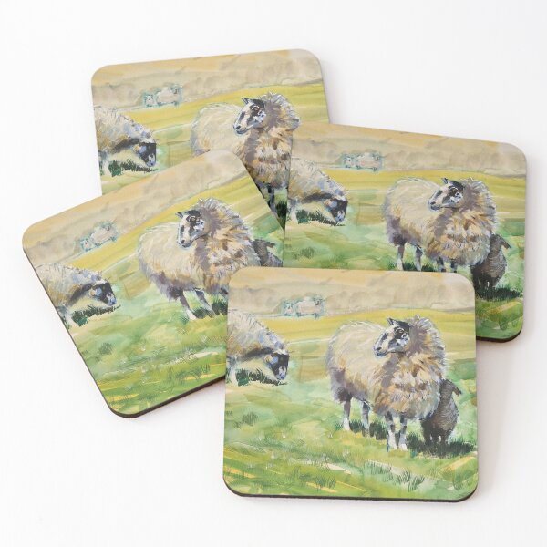 Item preview, Flock of Sheep and lambs painting designed and sold by MikeJory.