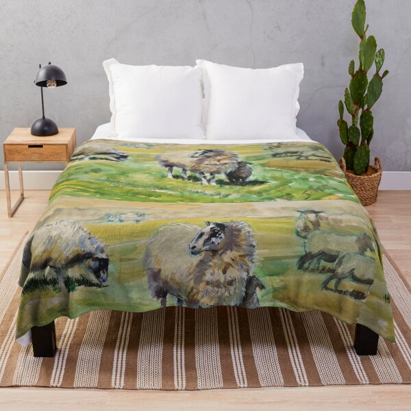 Item preview, Flock of Sheep and lambs painting designed and sold by MikeJory.