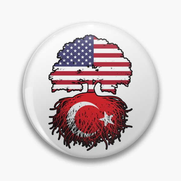 Item preview, Turkey Turkish American USA United States America Tree Roots Flag designed and sold by FlagX.