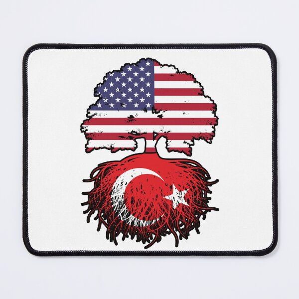Item preview, Turkey Turkish American USA United States America Tree Roots Flag designed and sold by FlagX.