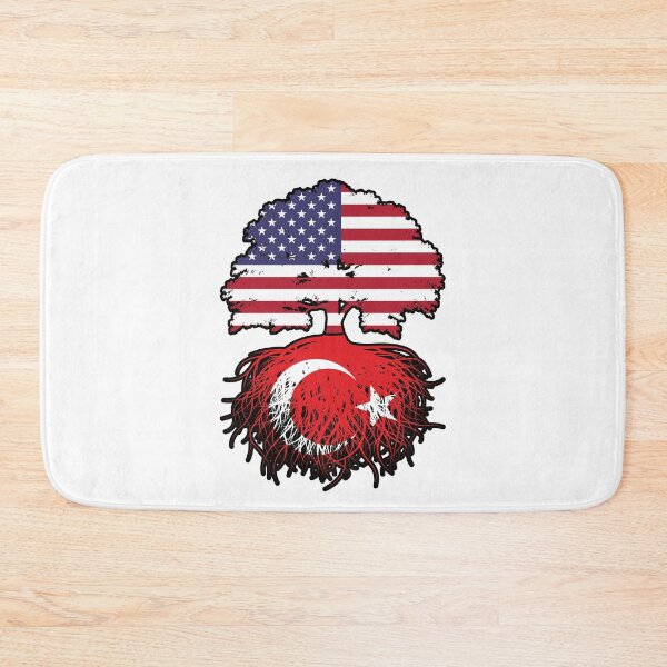 Item preview, Turkey Turkish American USA United States America Tree Roots Flag designed and sold by FlagX.