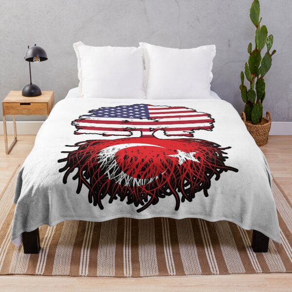 Item preview, Turkey Turkish American USA United States America Tree Roots Flag designed and sold by FlagX.