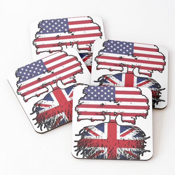 Item preview, UK British American USA United States America Tree Roots Flag designed and sold by FlagX.