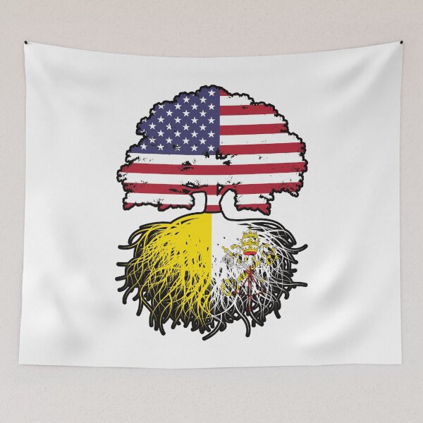Item preview, Vatican American USA United States America Tree Roots Flag designed and sold by FlagX.