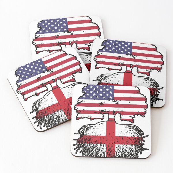 Item preview, England English American USA Tree Roots Flag designed and sold by FlagX.