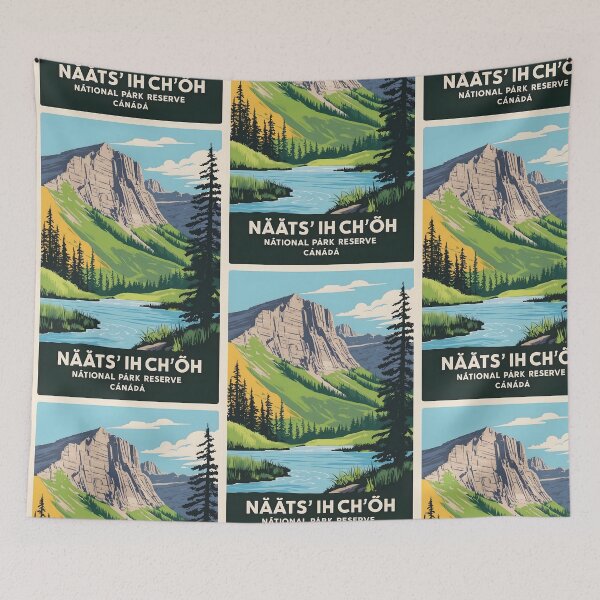 Item preview, Naats'ihch'oh National Park Canada Vintage Travel Tourism  designed and sold by TravelersGems.