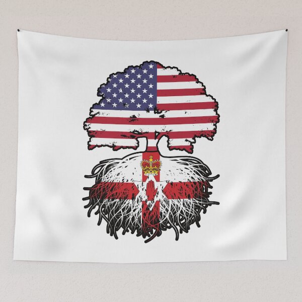 Item preview, Northern Ireland Northern Irish American USA Tree Roots Flag designed and sold by FlagX.