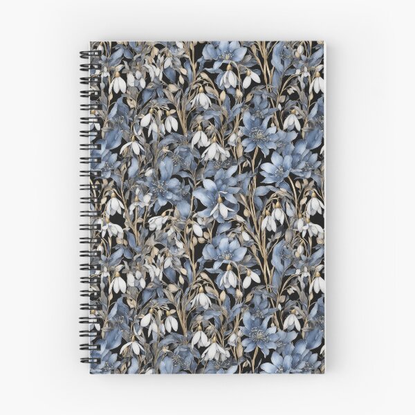 Item preview, Spring Floral Pattern of Blue Flowers and Snowdrops designed and sold by FlowerMeFlorals.
