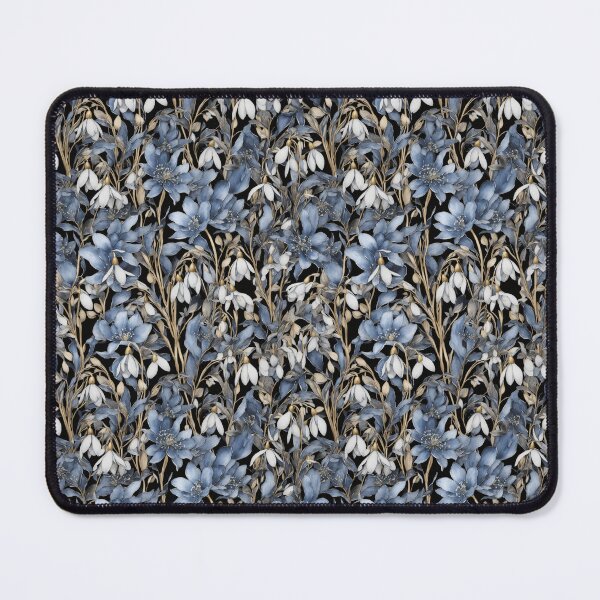 Item preview, Spring Floral Pattern of Blue Flowers and Snowdrops designed and sold by FlowerMeFlorals.