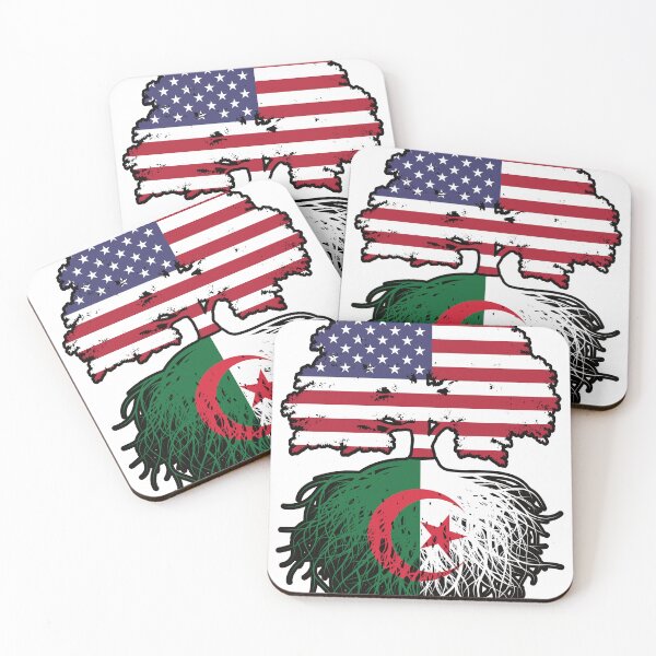 Item preview, Algeria Algerian American USA Tree Roots Flag designed and sold by FlagX.