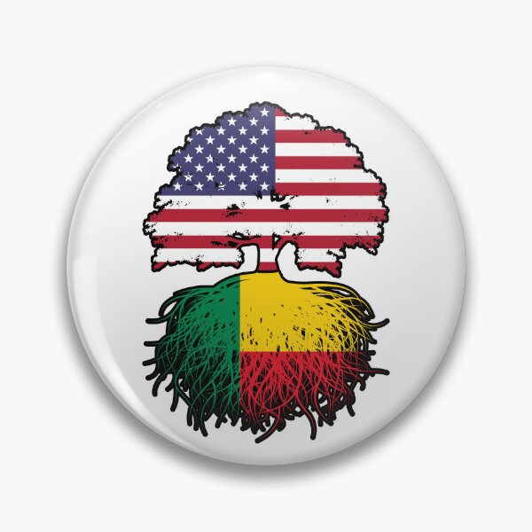 Item preview, Benin Beninese American USA Tree Roots Flag designed and sold by FlagX.