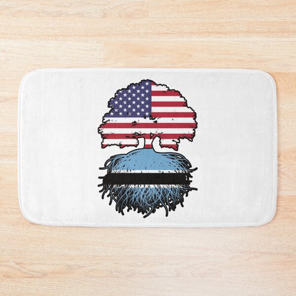 Item preview, Botswana Botswanian American USA Tree Roots Flag designed and sold by FlagX.