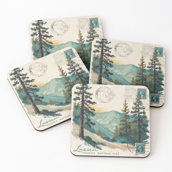 Item preview, Lassen Volcanic National Park Postcard Vintage Retro Travel designed and sold by TravelPostcardGems.
