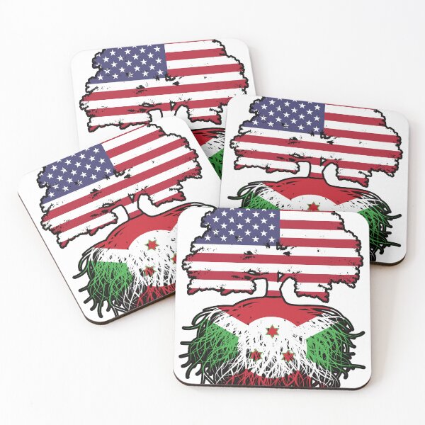Item preview, Burundi Burundian American USA Tree Roots Flag designed and sold by FlagX.