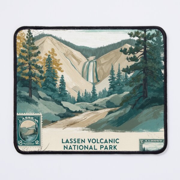 Item preview, Lassen Volcanic National Park Postcard Vintage Retro Travel designed and sold by TravelPostcardGems.