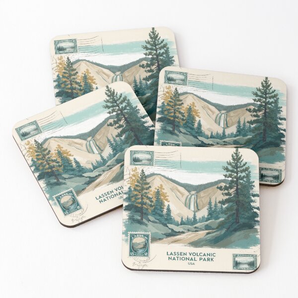 Item preview, Lassen Volcanic National Park Postcard Vintage Retro Travel designed and sold by TravelPostcardGems.