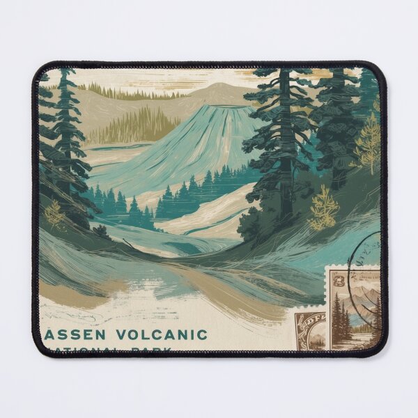 Item preview, Lassen Volcanic National Park Postcard Vintage Retro Travel designed and sold by TravelPostcardGems.