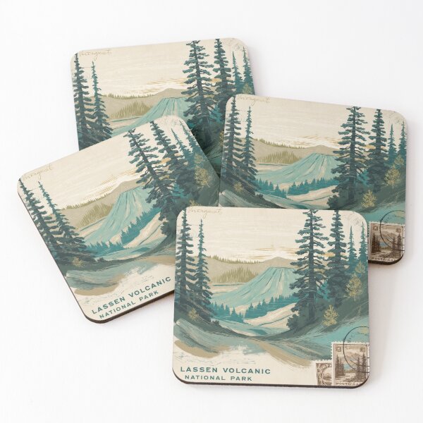 Item preview, Lassen Volcanic National Park Postcard Vintage Retro Travel designed and sold by TravelPostcardGems.