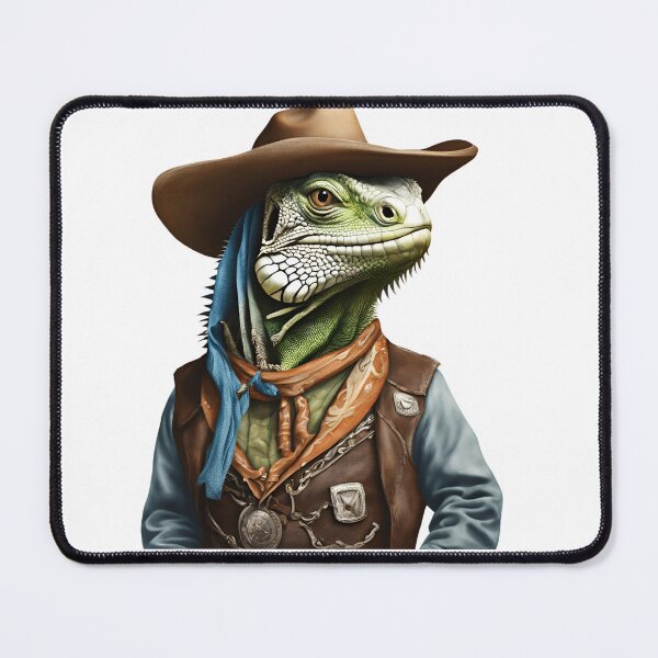 Item preview, Western Lizard Cowboy Illustration designed and sold by Aqmean.