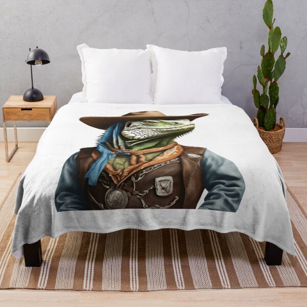 Item preview, Western Lizard Cowboy Illustration designed and sold by Aqmean.