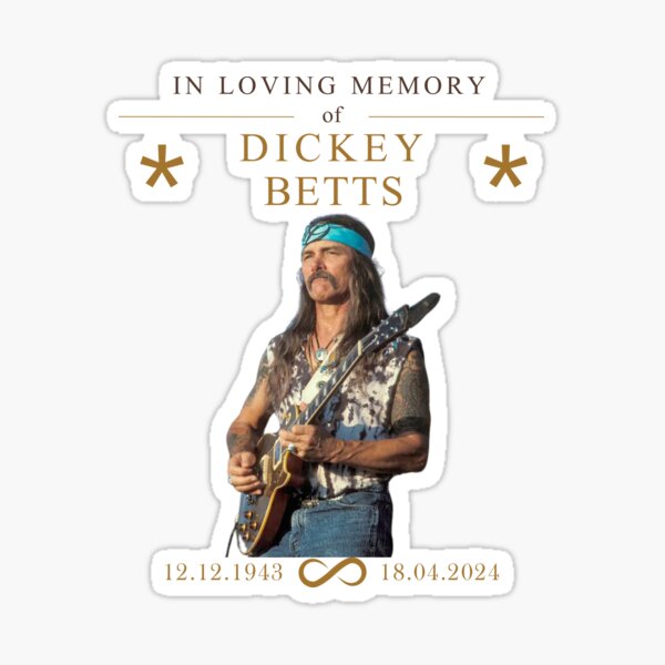 Vista previa del artículo con la obra «En memoria de Dickey Betts», diseñado y vendido por eeternalrestt.