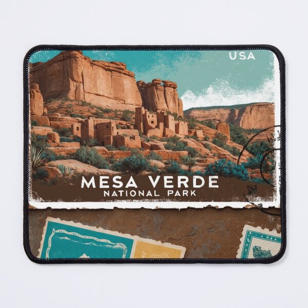 Item preview, Mesa Verde National Park Postcard Vintage Retro Travel designed and sold by TravelPostcardGems.