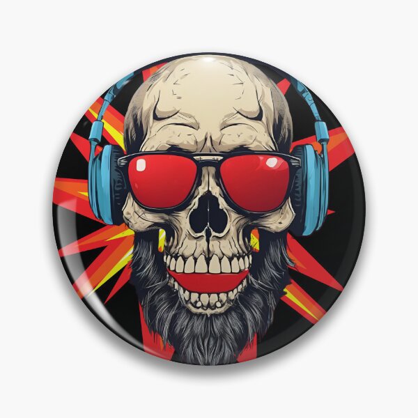 Item preview, Red Glasses Headphone Cool Skull designed and sold by My Workshop.