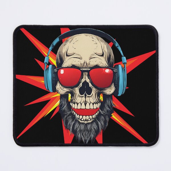 Item preview, Red Glasses Headphone Cool Skull designed and sold by My Workshop.