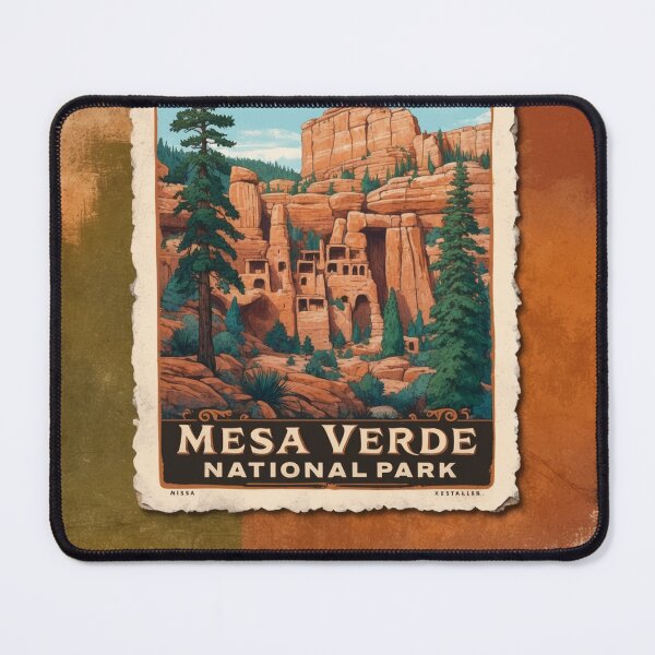 Item preview, Mesa Verde National Park Postcard Vintage Retro Travel designed and sold by TravelPostcardGems.