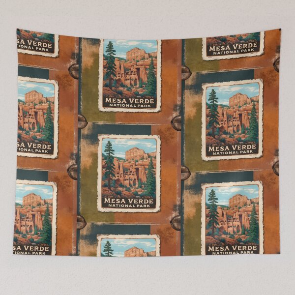 Item preview, Mesa Verde National Park Postcard Vintage Retro Travel designed and sold by TravelPostcardGems.