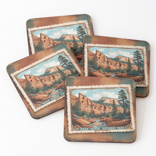 Item preview, Mesa Verde National Park Postcard Vintage Retro Travel designed and sold by TravelPostcardGems.