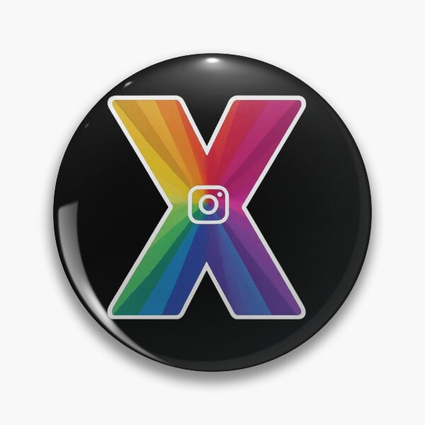 Item preview, İnstagram X Letter Rainbow LGBT Alphabet Symbol Logo Series  designed and sold by Psycho-Crazy.