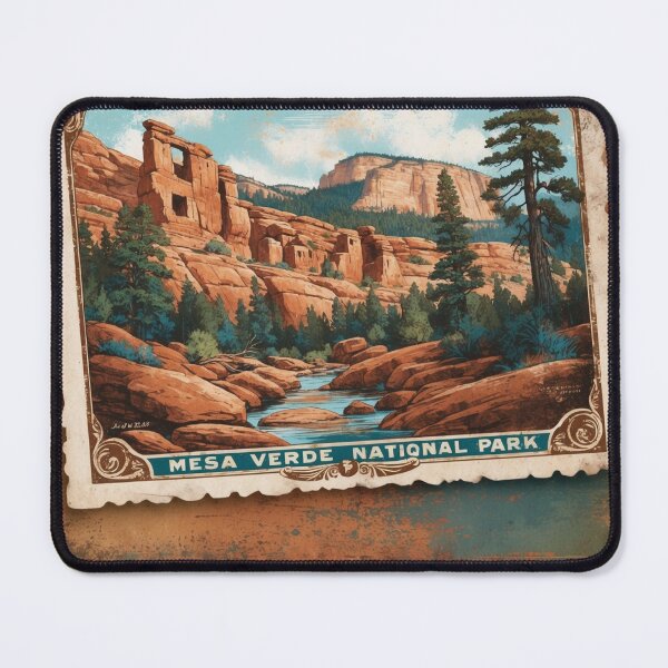Item preview, Mesa Verde National Park Postcard Vintage Retro Travel designed and sold by TravelPostcardGems.